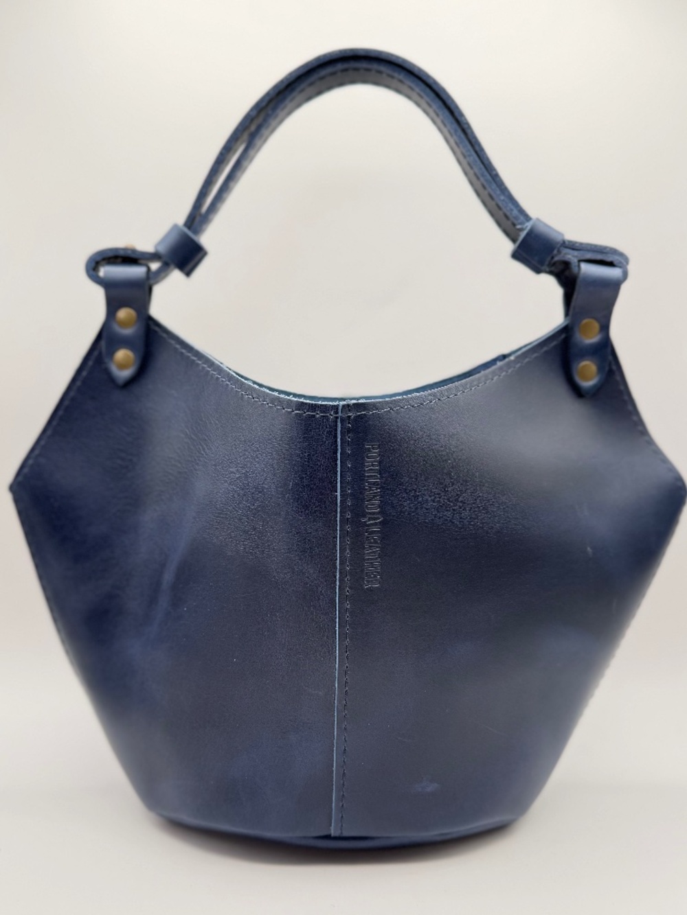 NWOT Portland Leather Goods PLG Small Kangaroo Shoulder Bag in Cowboy Blue - Picture 7 of 13